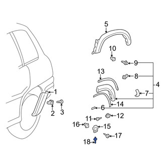 Toyota OE - Rear Wheel Arch Flare Rivet