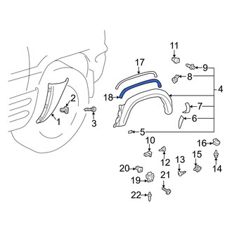 Toyota OE - Rear Outer Wheel Arch Flare Gasket
