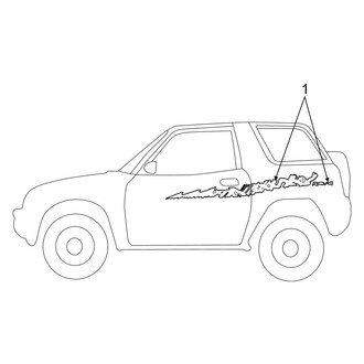 Toyota OE - Stripe Tape (Type 1), (4 Doors Gas)