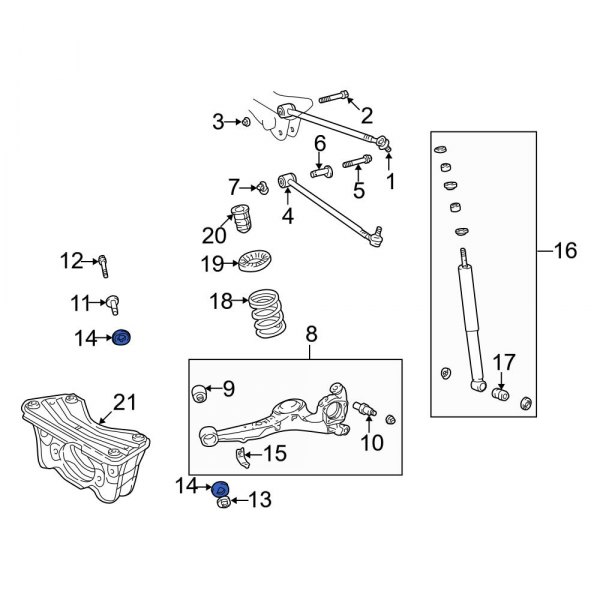 Alignment Camber Adjusting Eccentric Washer