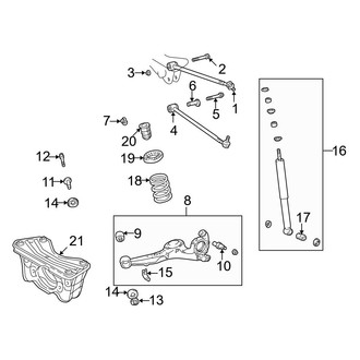 Toyota OE - Rear Suspension - Suspension Components (FWD Gas)