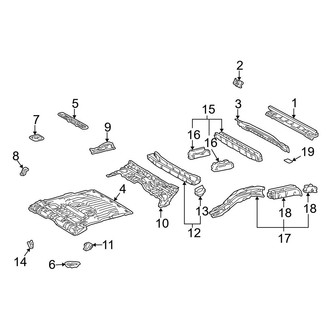 Toyota OE - Rear Body & Floor - Floor & Rails (4 Doors Gas)
