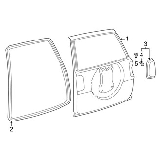 Toyota OE - Back Door - Door & Components (Hardtop), (4 Doors Gas)