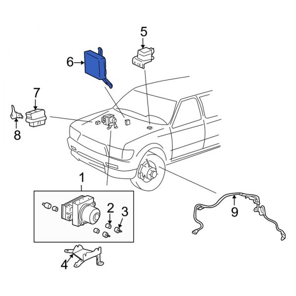 Toyota OE 8954035092 ABS Control Module