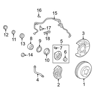Toyota OE - Front Suspension - Brake Components (SR5 RWD)