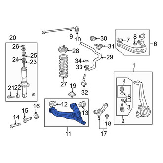 Toyota OE - Front Left Lower Suspension Control Arm