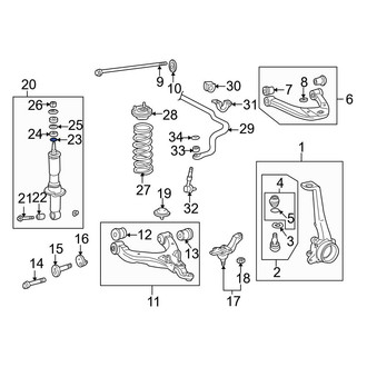 Toyota OE - Front Lower Suspension Strut Mount Reinforcement