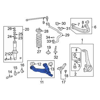 Toyota OE - Front Left Lower Suspension Control Arm