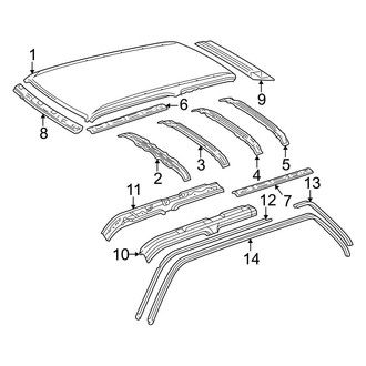 Toyota OE - Roof & Components (W/O Sunroof)