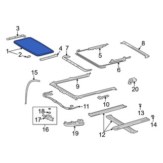 Toyota OE - Sunroof Glass