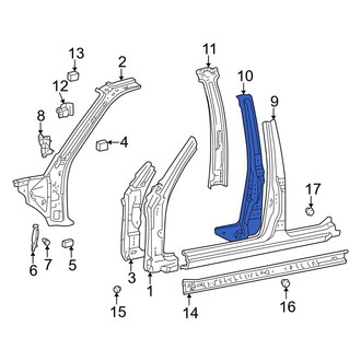 Toyota OE - Left Body B-Pillar Reinforcement