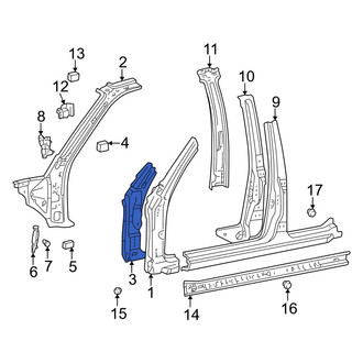 Toyota OE - Left Body A-Pillar Reinforcement