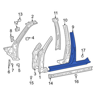 Toyota OE - Left Body B-Pillar and Rocker Panel