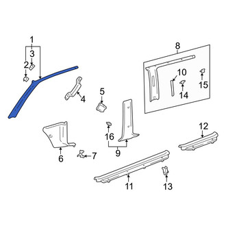 Toyota OE - Left Body A-Pillar Trim Panel