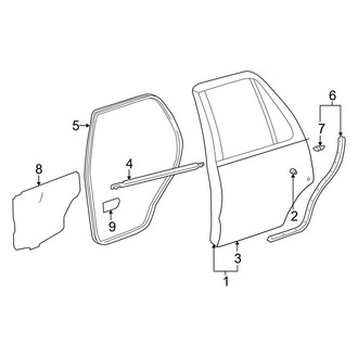 Toyota OE - Rear Door - Door & Components