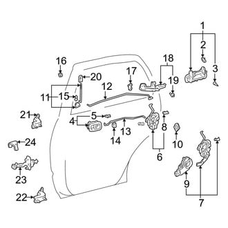 Toyota OE - Rear Door - Lock & Hardware