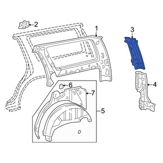 Toyota OE - Left Upper Body D-Pillar