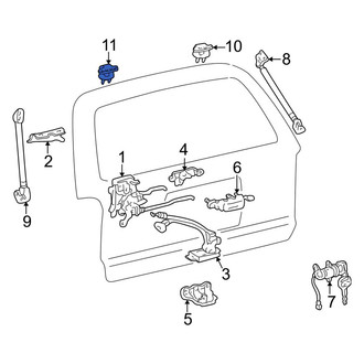 Toyota OE - Rear Left Liftgate Hinge