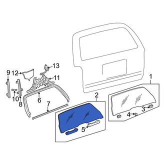 Toyota OE - Rear Liftgate Glass