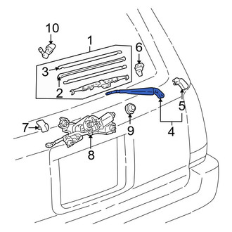 Toyota OE - Rear Wiper Arm