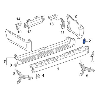 Toyota OE - Rear Right Bumper Face Bar Bracket