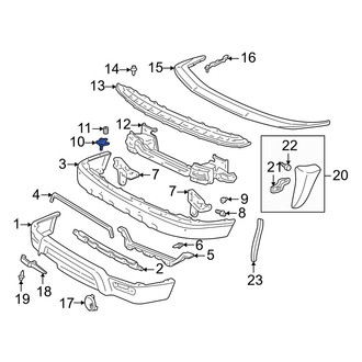 Toyota OE - Front Left Upper Bumper Face Bar Bracket