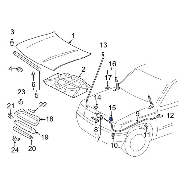 Hood Prop Rod Retainer