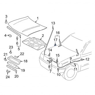 Toyota Highlander Hood Weatherstripping Seals — CARiD.com