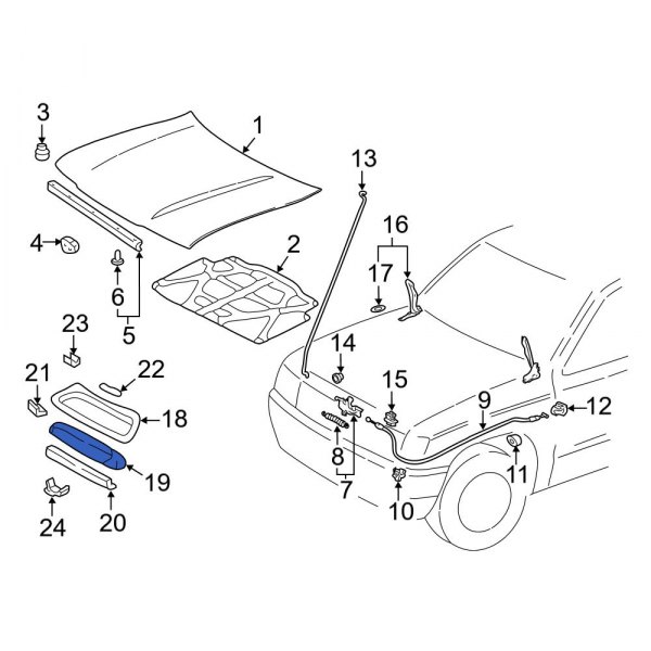 Hood Scoop Bracket