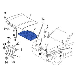 Toyota OE - Front Hood Insulation Pad