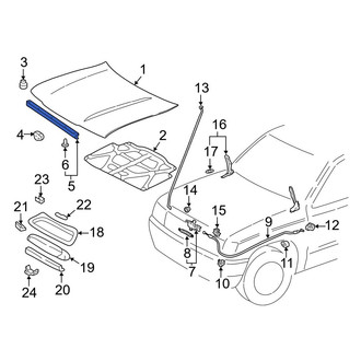 Toyota OE - Front Hood Seal
