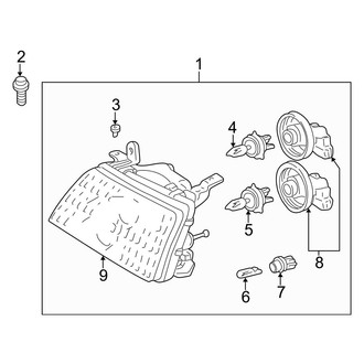 Toyota OE - Front Lamps - Headlamp Components