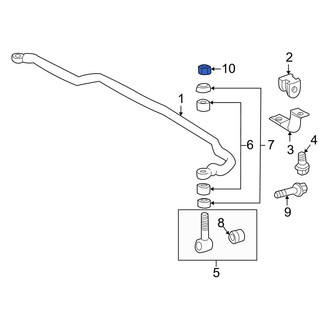 Toyota OE - Front Suspension Stabilizer Bar Link Nut