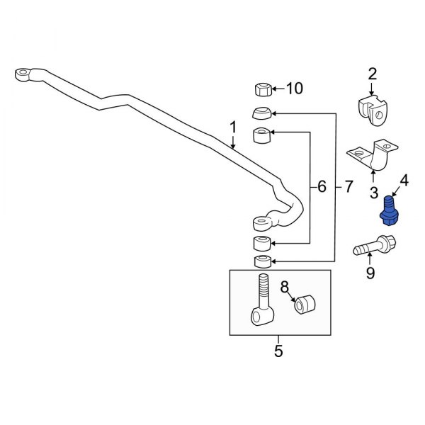 Suspension Stabilizer Bar Bracket Bolt