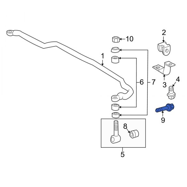 Suspension Stabilizer Bar Link Bolt