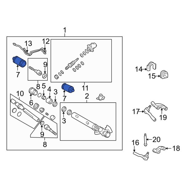 Rack and Pinion Bellows