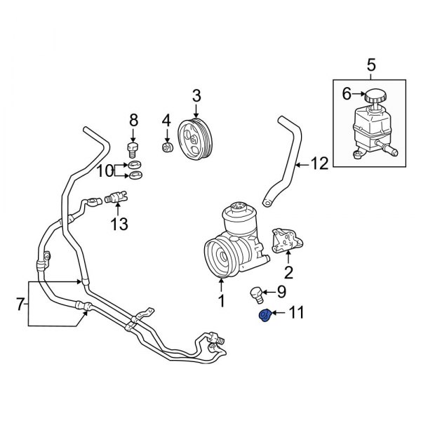 Toyota OE 4432730040 Power Steering Pressure Hose Gasket