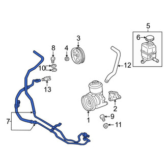 Toyota OE - Front Power Steering Pressure Line Hose Assembly