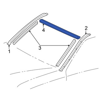 Toyota OE - Front Upper Windshield Molding