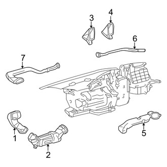 Toyota OE - Instrument Panel - Ducts (Front Heater)