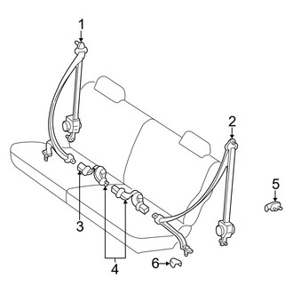 Toyota OE - Restraint Systems - Rear Seat Belts (3rd Row Seat)