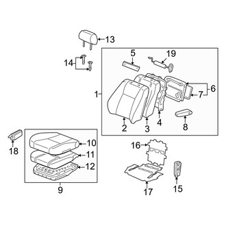 Toyota OE - Seats & Tracks - Front Seat Components