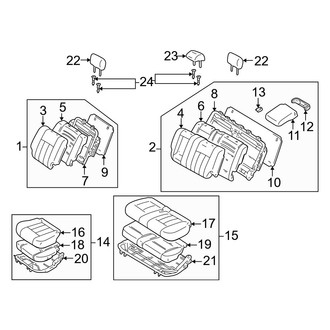 Toyota OE - Seats & Tracks - Rear Seat Components (2nd Row Seat)