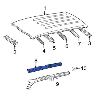 Toyota OE - Left Inner Roof Side Rail