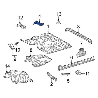 Toyota OE - Center Left Floor Pan Crossmember