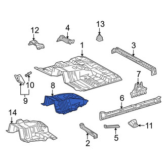 Toyota OE - Center Floor Pan Reinforcement