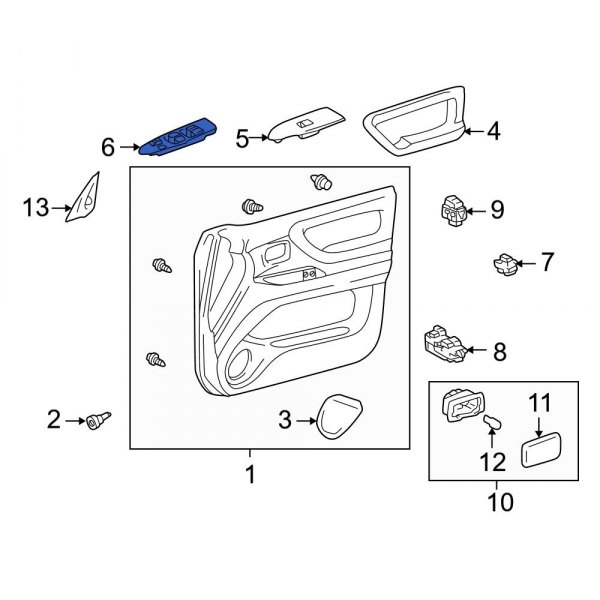 Door Window Switch Bezel