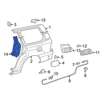 Toyota OE - Rear Left Forward Quarter Panel Reinforcement