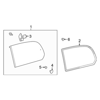 Toyota OE - Quarter Panel - Glass (Swing out Manual)