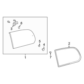 Toyota OE - Quarter Panel - Glass (Swing out Power)